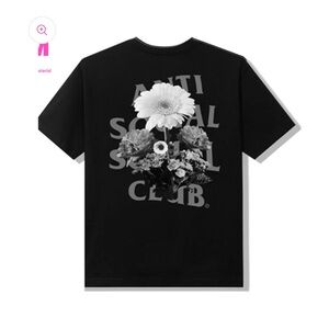 AntiSocialSocialClub 3M “Ghost of You and Me Tee” in Black -Size Large!